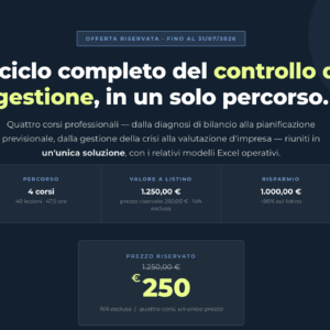 Percorso completo di Controllo di Gestione e Pianificazione